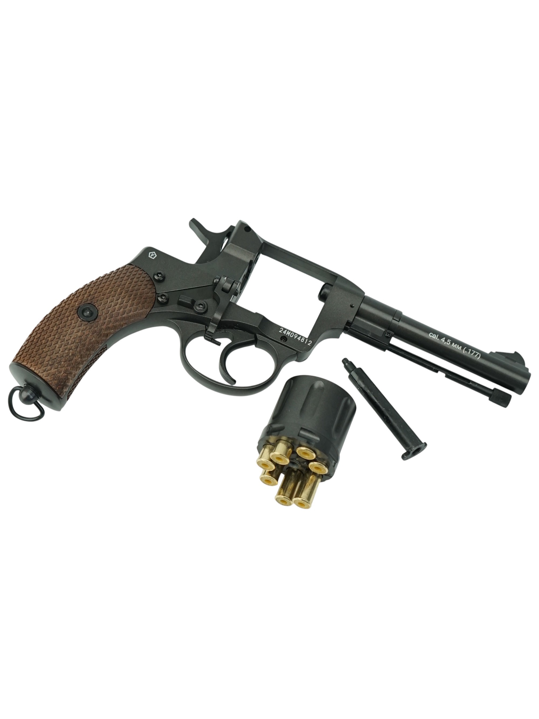 Фото Пневматический револьвер Borner NGT Black калибр 4.5 mm/pellets CO2 — пневматический пистолет купить в Алматы