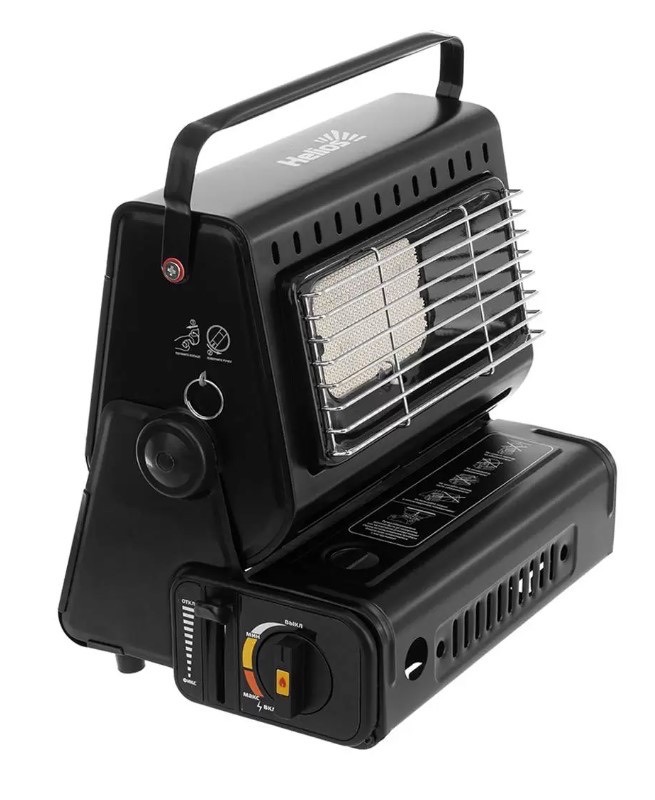 Обогреватель газовый портативный HELIOS Мод. HS-BDZ-190 — туристическая газовая плитка или лампа в Алматы