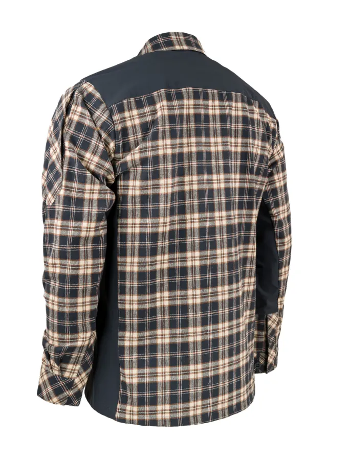 Рубашка мужская "Freedom". Ткань фланель (60% хлокпок/40% полиэстер, 180 г.кв.м.). Peach. Синий — одежда для охоты, рыбалки, туризма и города | KORGAN.KZ