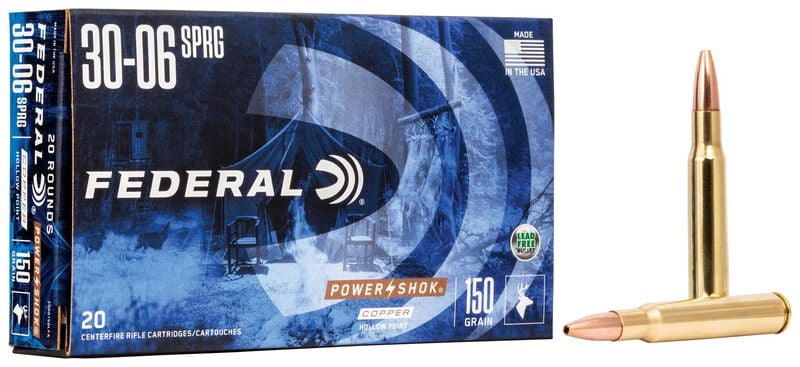 Купить Патрон для нарезного оружия FEDERAL (.30-06 Sprg.) POWER-SHOK COPPER (CHP)(150grs)(9,72г) в Алматы | Казахстан | Корган Центр