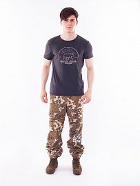 Футболка мужская "NORTHERN FRONTIER"  (т. Серый) — одежда для охоты, рыбалки, туризма и города | KORGAN.KZ