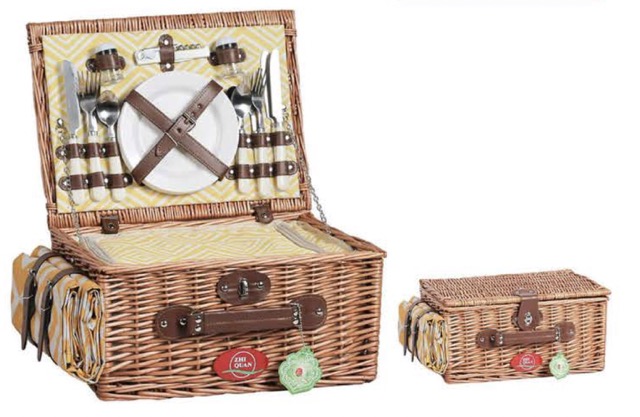 Корзина для пикника ZHIQUAN плетеная Мод. ZQ23-238 на 4 персоны — туристические аксессуары и снаряжение для кемпинга в Алматы, Казахстан