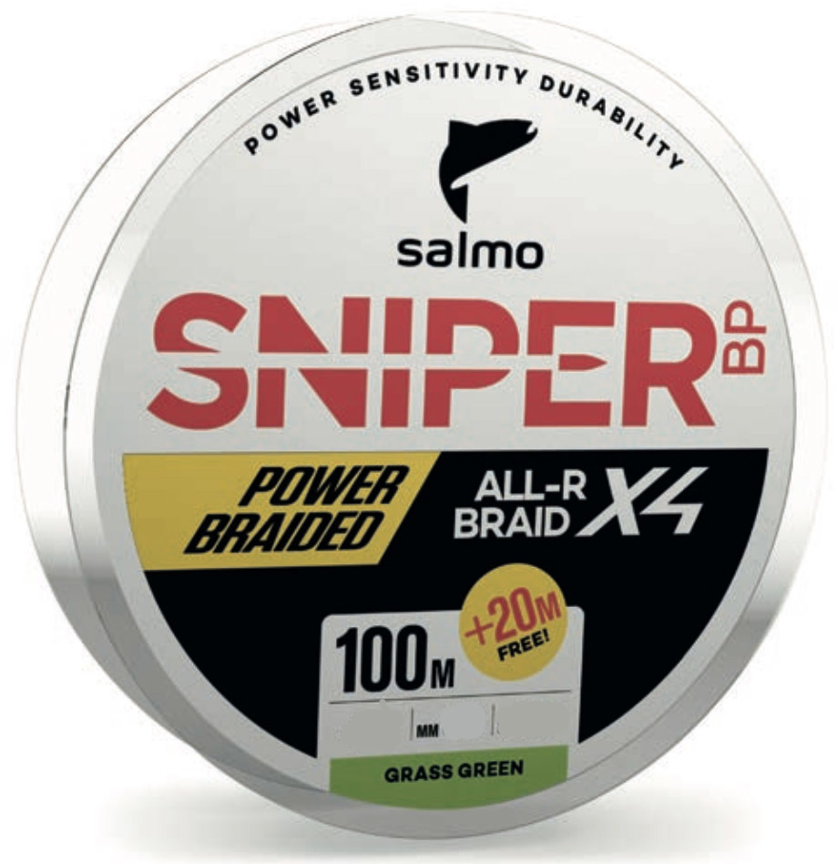 Шнур SALMO SNIPER BP ALL R BRAID X4 GRASS GREEN — рыболовная леска, снасти и аксессуары | Алматы, Казахстан