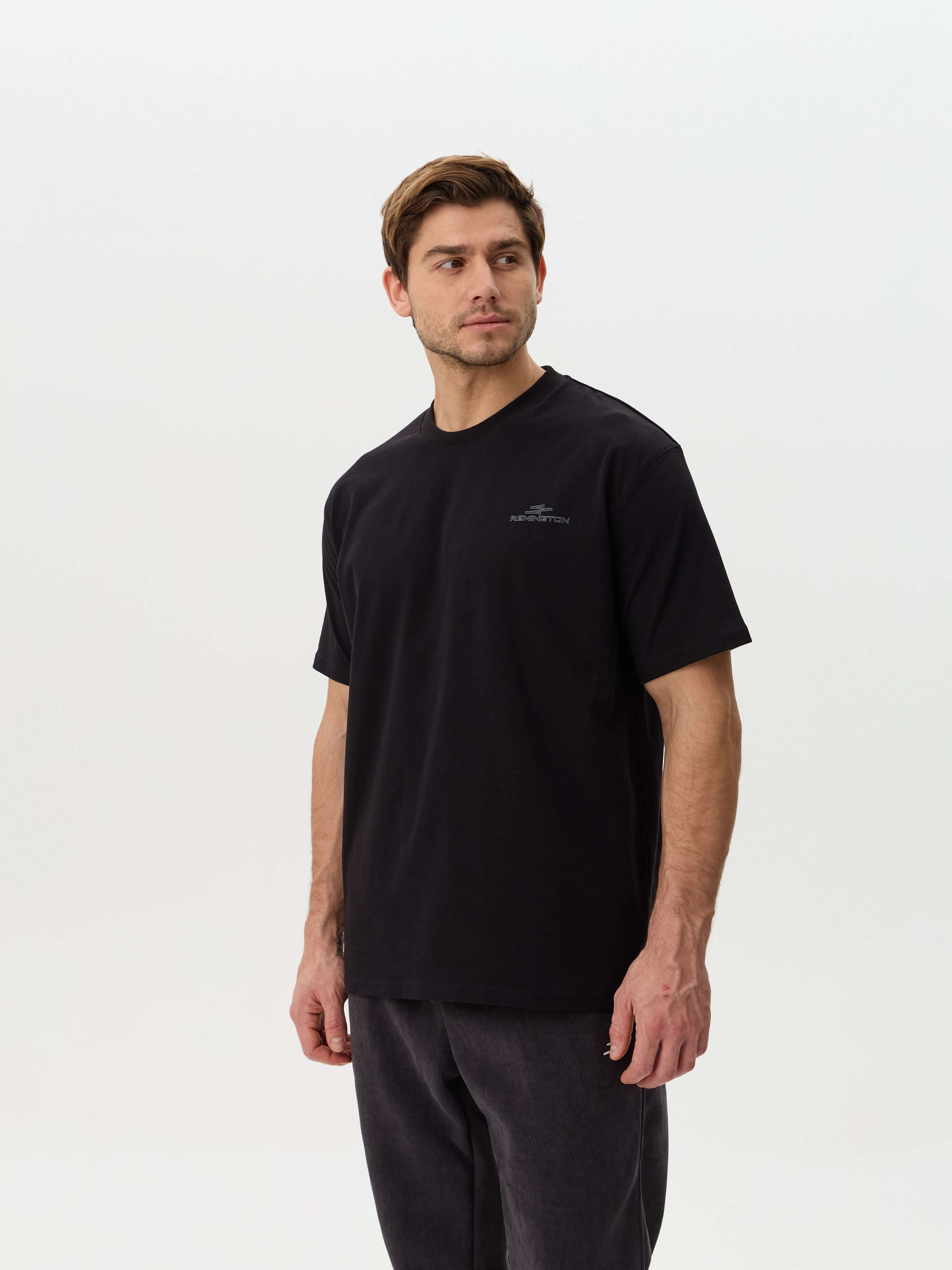 Футболка мужская Remington Casual Black — одежда для охоты, рыбалки, туризма и города | KORGAN.KZ