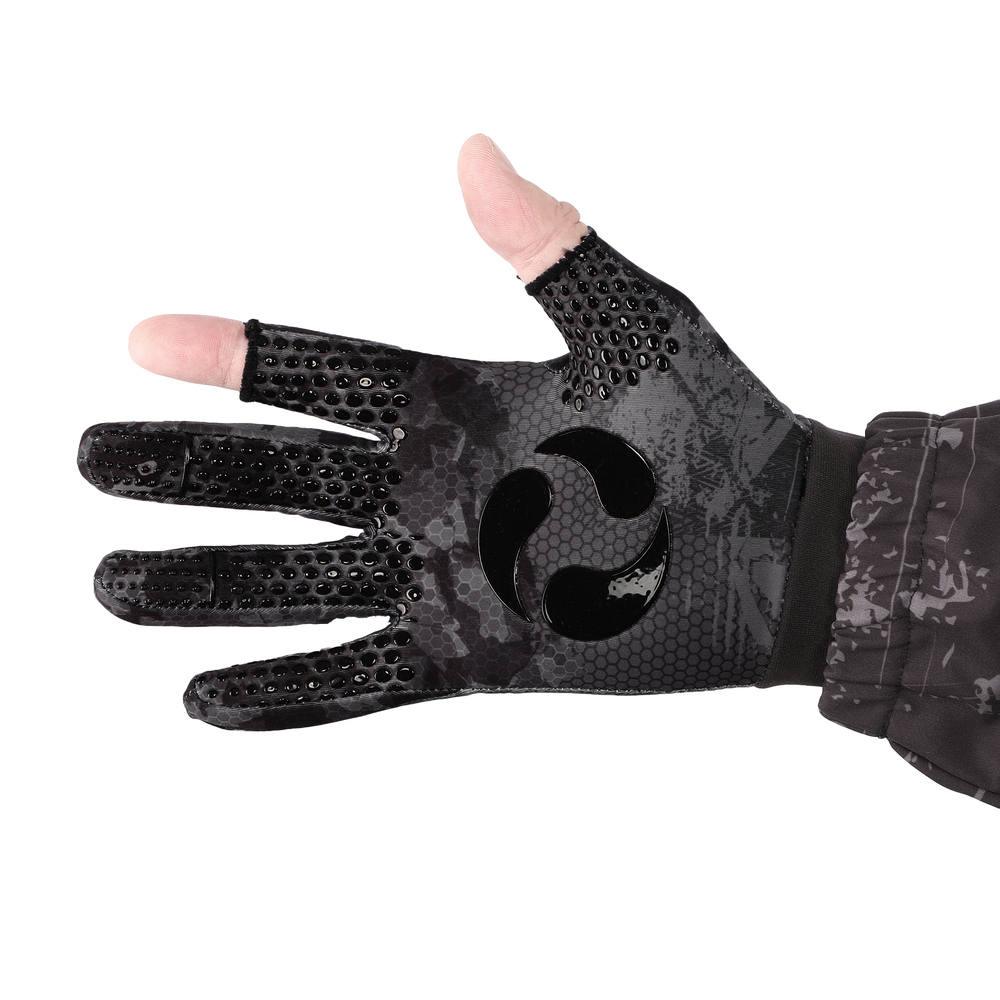 Перчатки демисезонные без пальцев softshell ПЧ-10 (Цвет - CAMO BLACK, размер M, фирменная печать AQUATIC) — технические характеристики, материалы и назначение | KORGAN