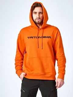Худи TRITON "TRITONGEAR" (тк.хлопок 350гр)(оранжевый) — одежда для охоты, рыбалки, туризма и города | KORGAN.KZ