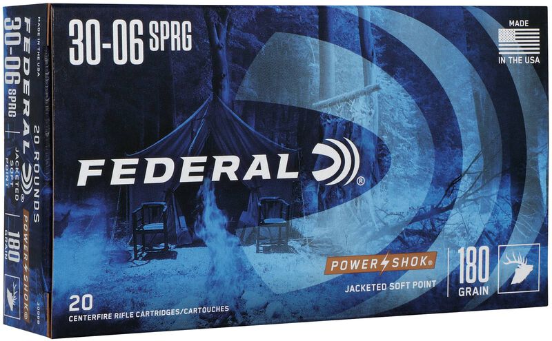 Купить Патрон для нарезного оружия FEDERAL (.30-06 Sprg.) POWER-SHOK (SP)(180grs)(11,66г) в Алматы | Казахстан | Корган Центр