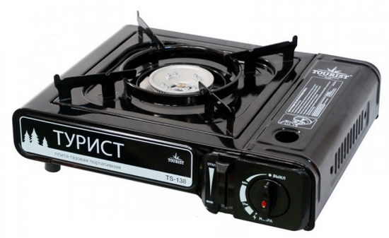 Плита газовая портативная HELIOS Мод. ТУРИСТ TS-138 — туристическая газовая плитка или лампа в Алматы