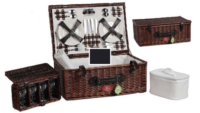 Корзина для пикника ZHIQUAN плетеная Мод. ZQ23-229 на 4 персоны — туристические аксессуары и снаряжение для кемпинга в Алматы, Казахстан