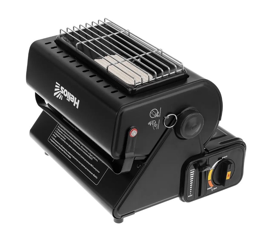 Обогреватель-плита газовый портативный HELIOS Мд. HS-BDZ-193 — туристическая газовая плитка или лампа в Алматы