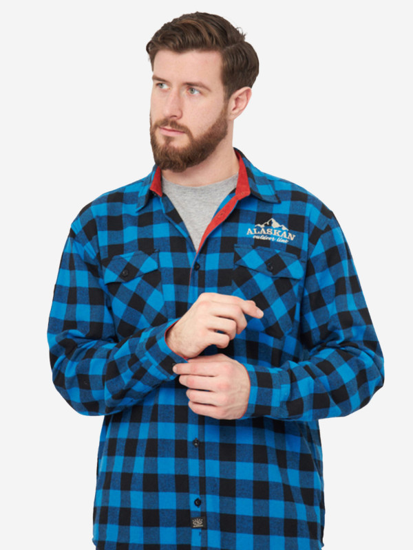Рубашка фланелевая синяя клетка — одежда для охоты, рыбалки, туризма и города | KORGAN.KZ