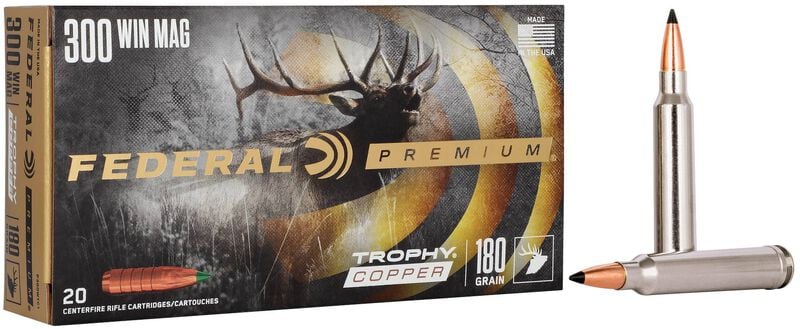 Купить Патрон для нарезного оружия FEDERAL P (.300 Win.Mag.) TROPHY COPPER (TC)(180grs)(11,66г) в Алматы | Казахстан | Корган Центр