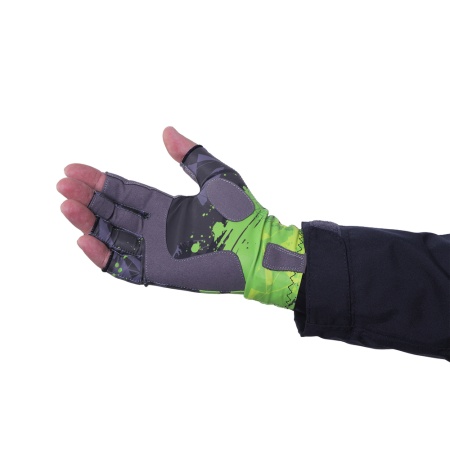 Перчатки для рыбалки летние Aquatic UPF50+ (цвет: camo lime khaki, размер L/XL) — технические характеристики, материалы и назначение | KORGAN