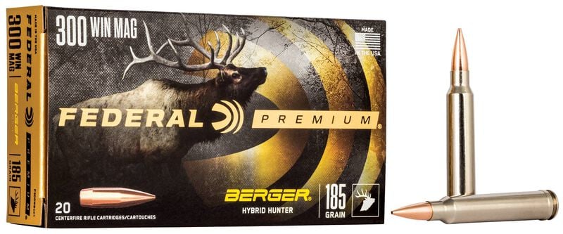 Купить Патрон для нарезного оружия FEDERAL P (.300 Win.Mag.) BERGER HYBRID HUNTER (BHH)(185grs)(11,99г) в Алматы | Казахстан | Корган Центр