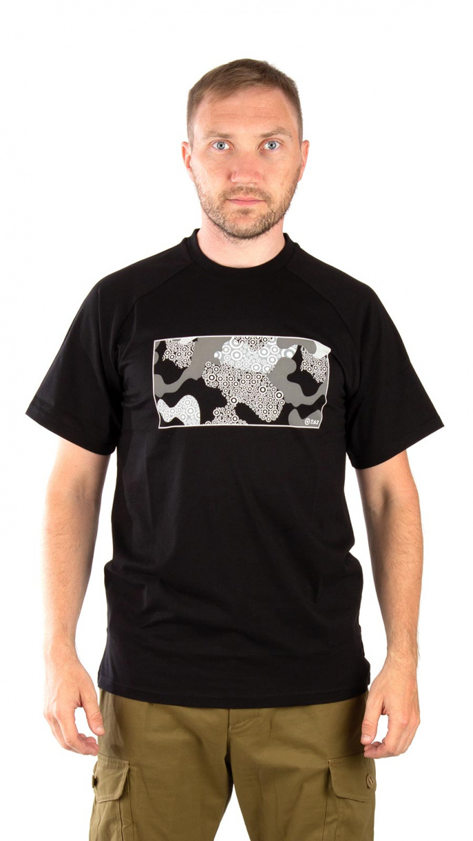 Футболка 7.62 Urban Camo (Урбан Камо) (хлопок, черный) — одежда для охоты, рыбалки, туризма и города | KORGAN.KZ