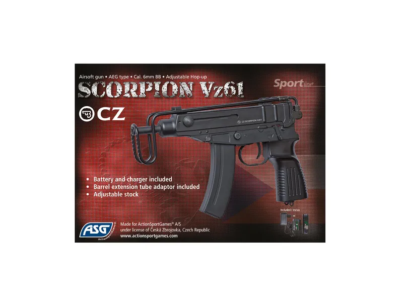  Страйкбольный пистолет-пулемет ASG Мод. CZ SCORPION VZ61 С доставкой по Казахстану | Корган Центр | Магазин в Алматы 