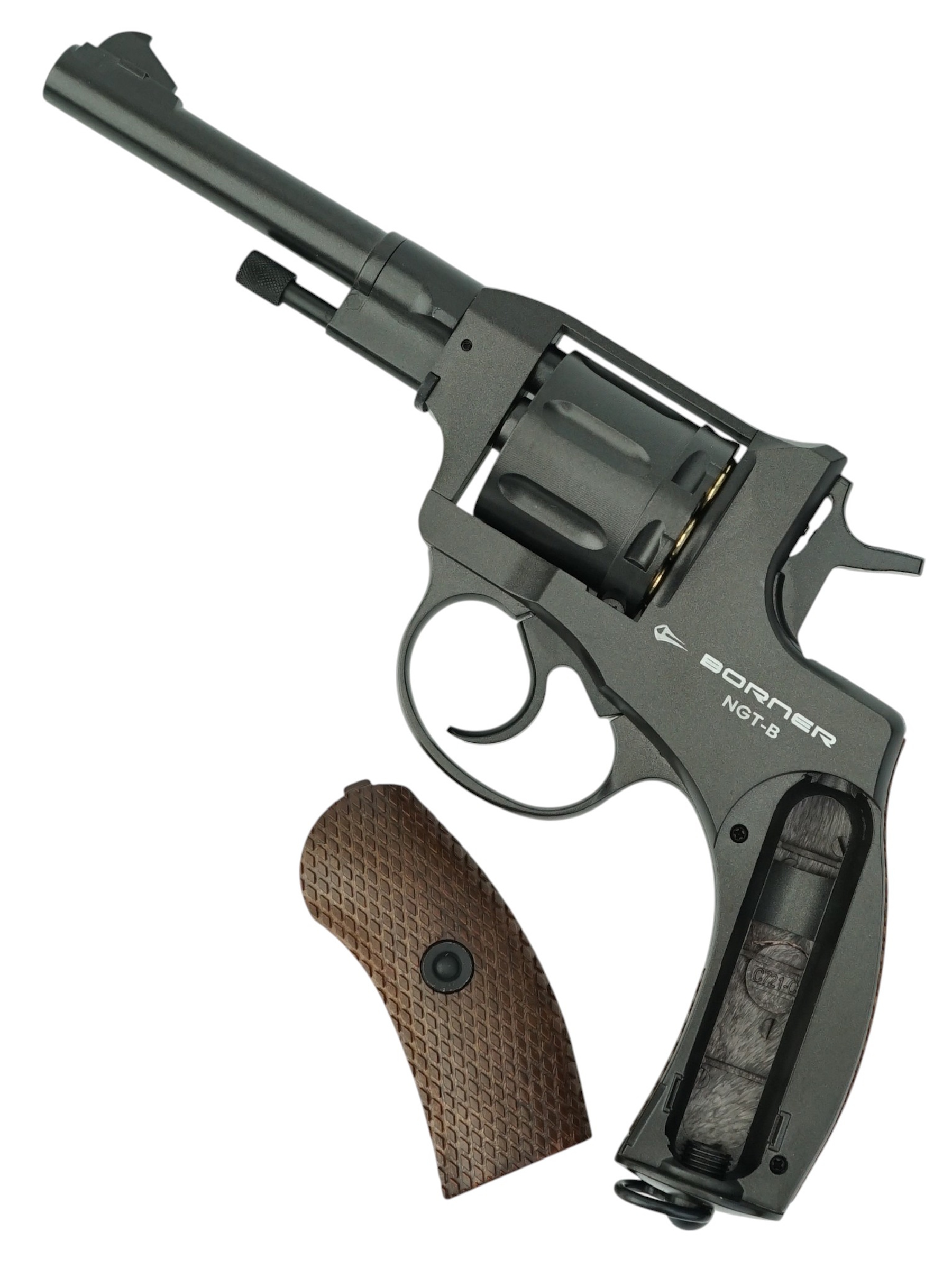 Фото Пневматический револьвер Borner NGT Black калибр 4.5 mm/pellets CO2 — пневматический пистолет купить в Алматы