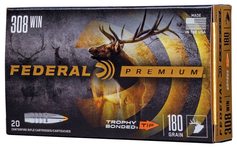 Купить Патрон для нарезного оружия FEDERAL P (.308 Win.) TROPHY BONDED TIP (TBT)(180grs)(11,66г) в Алматы | Казахстан | Корган Центр