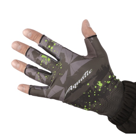 Перчатки для рыбалки летние Aquatic UPF50+ (цвет: camo dark, размер S/M) — технические характеристики, материалы и назначение | KORGAN