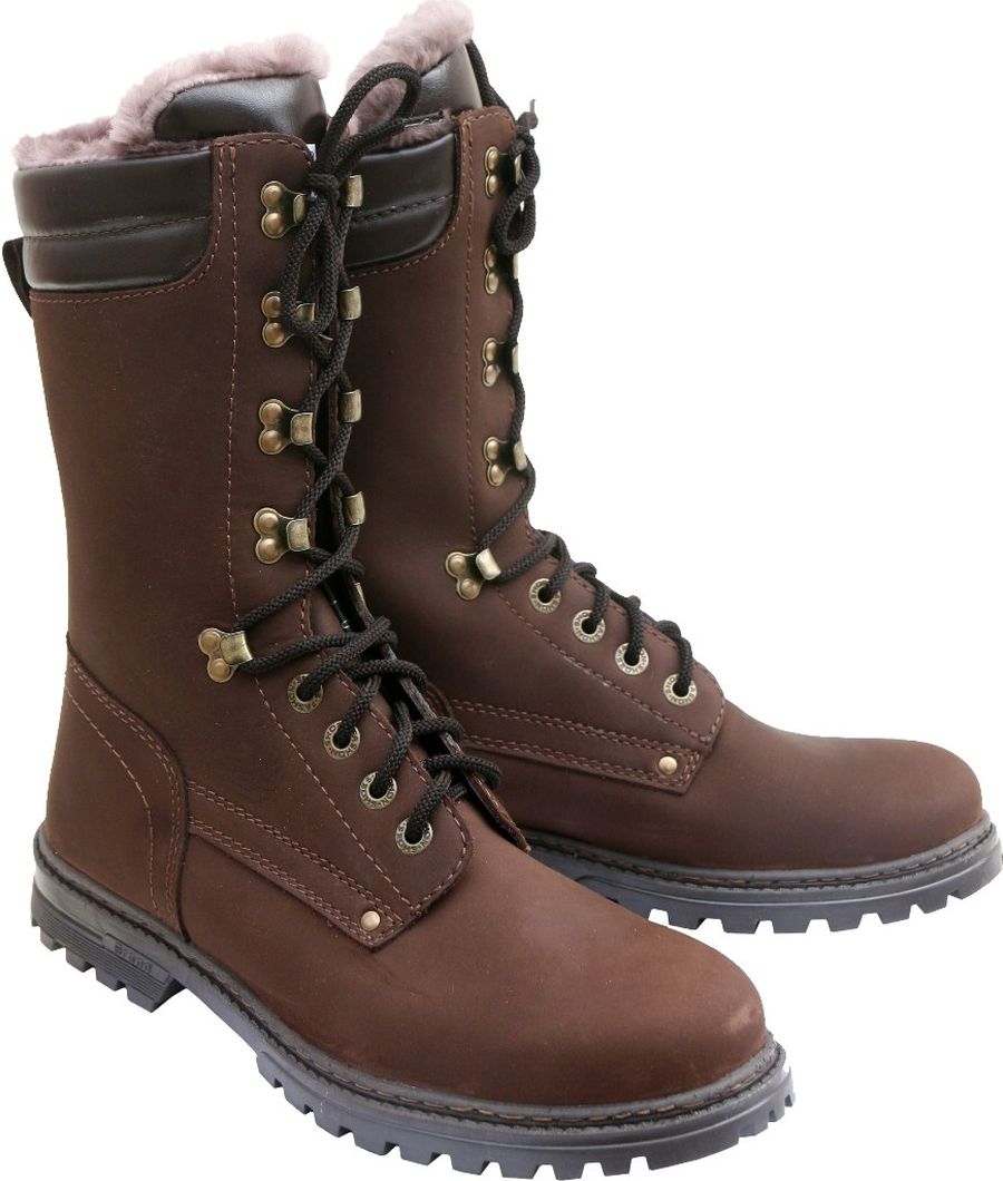 Сапоги зимние ХСН Пойнтер (нубук) (коричневый) (натур.кожа) — обувь, стельки и уход за обувью | KORGAN.KZ