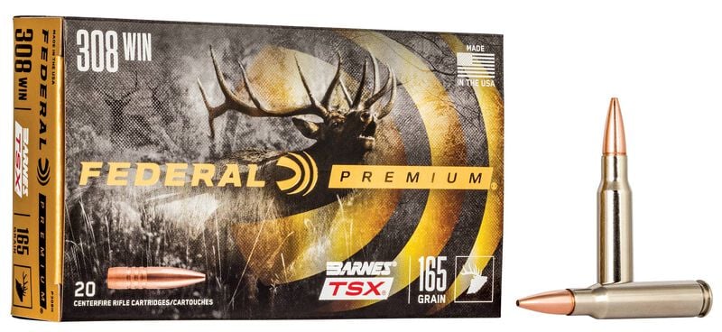 Купить Патрон для нарезного оружия FEDERAL P (.308 Win.) BARNES TRIPLE-SHOCK X (B-TSX)(165grs)(10,69г) в Алматы | Казахстан | Корган Центр