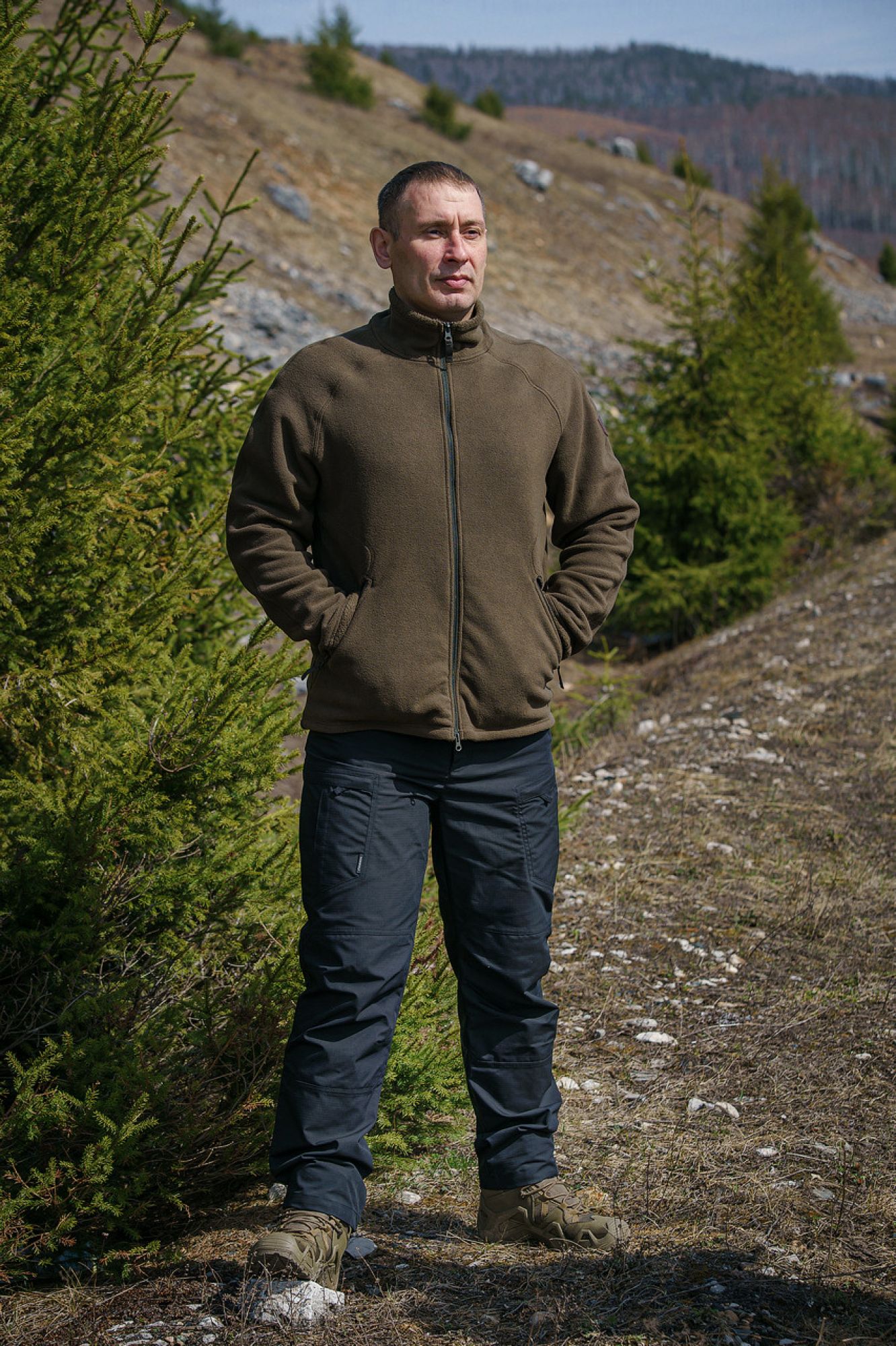 Толстовка мужская флисовая "Bear". Ткань флис антипиллинг (100% полиэстер, 400 г/кв.м.) Табак — одежда для охоты, рыбалки, туризма и города | KORGAN.KZ