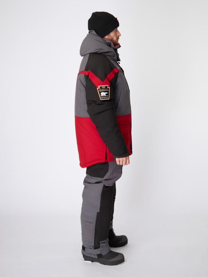 Костюм зимний Alaskan NewPolar M11 красн/сер/черн (куртка+полукомб.) — куртки, жилеты, маскировочные костюмы, одежда для рыбалки и охоты | KORGAN Казахстан