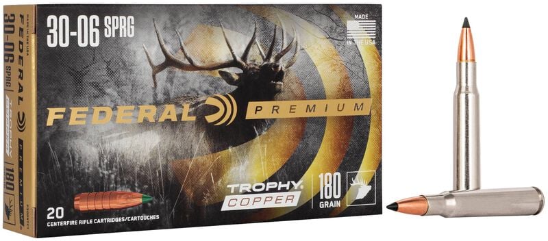 Купить Патрон для нарезного оружия FEDERAL P (.30-06 Sprg.) TROPHY COPPER (TC)(180grs)(11,66г) в Алматы | Казахстан | Корган Центр