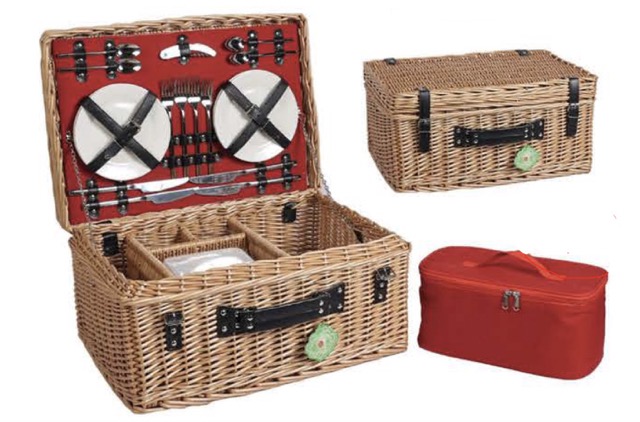 Корзина для пикника ZHIQUAN плетеная Мод. ZQ23-277 на 4 персоны — туристические аксессуары и снаряжение для кемпинга в Алматы, Казахстан