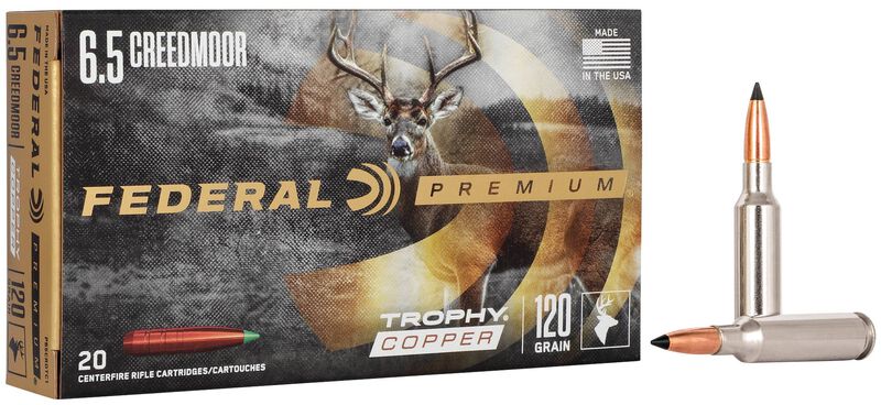 Купить Патрон для нарезного оружия FEDERAL P (6,5 Creedmoor) TROPHY COPPER (TC)(120grs)(7,78г) в Алматы | Казахстан | Корган Центр