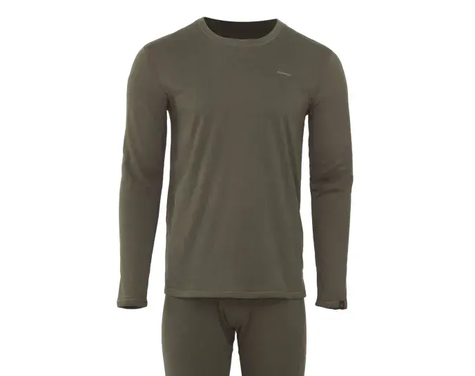 Нательное белье мужское (фуфайка). Ткань флис антипиллинг 100% полиэстер, 130 г/кв.м. Темная олива — куртки, жилеты, маскировочные костюмы, одежда для рыбалки и охоты | KORGAN Казахстан