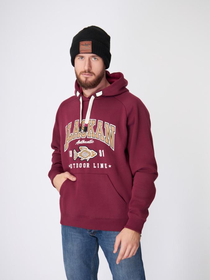 Толстовка Alaskan Promo Hoodie Claret — одежда для охоты, рыбалки, туризма и города | KORGAN.KZ