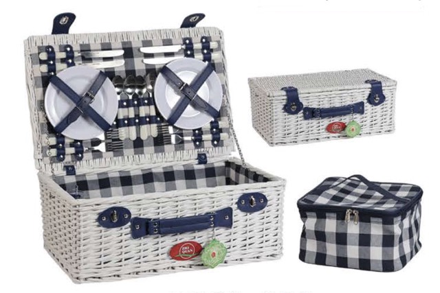 Корзина для пикника ZHIQUAN плетеная Мод. ZQ23-206 на 4 персоны — туристические аксессуары и снаряжение для кемпинга в Алматы, Казахстан