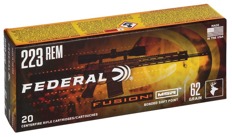 Купить Патрон для нарезного оружия FEDERAL (.223 Rem.) FUSION MSR (FSP)(62grs)(4,02г) в Алматы | Казахстан | Корган Центр