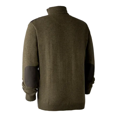 Пуловер DEERHUNTER-SHEFFIELD ZIP-NECK (хаки) — одежда для охоты, рыбалки, туризма и города | KORGAN.KZ