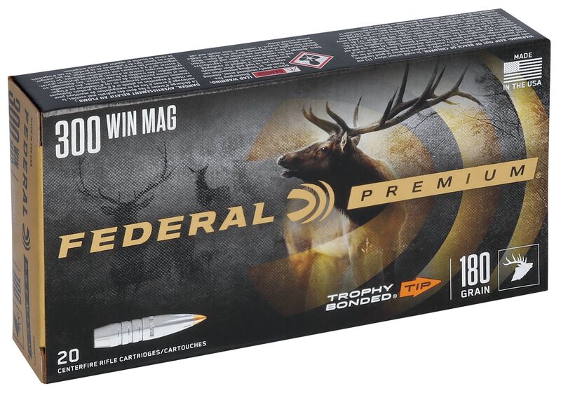 Купить Патрон для нарезного оружия FEDERAL P (.300 Win.Mag.) TROPHY BONDED TIP (TBT)(180grs)(11,66г) в Алматы | Казахстан | Корган Центр