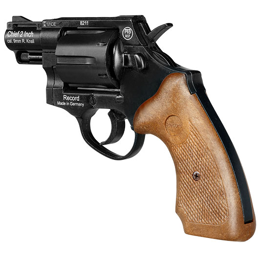 Газовый пистолет RECORD Мод. CHIEF 2' BLACK WOOD (к.-бр: 9мм)(6-зарядный) — купить газовые пистолеты в Алматы | Доставка по Казахстану