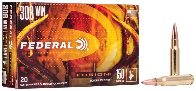 Купить Патрон для нарезного оружия FEDERAL (.308 Win.) FUSION (FSP)(150grs)(9,72г) в Алматы | Казахстан | Корган Центр
