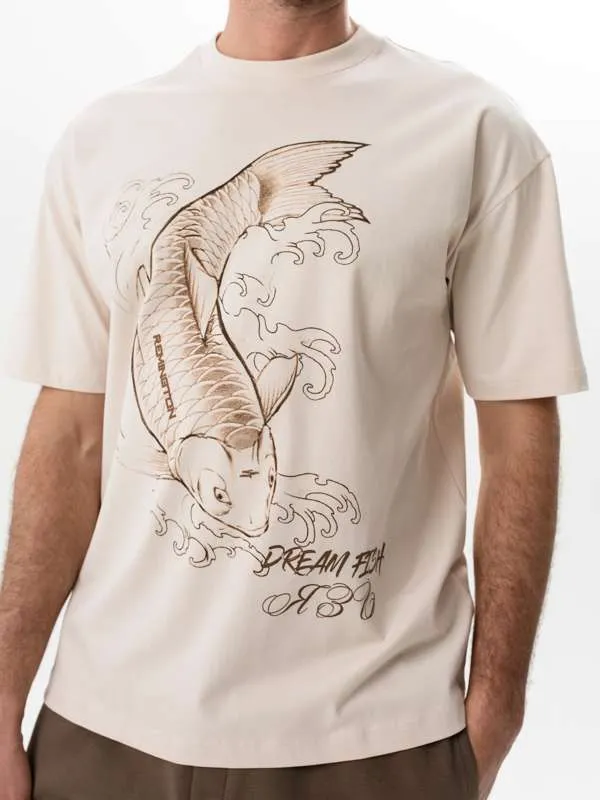 Футболка мужская Remington Fish Beige — одежда для охоты, рыбалки, туризма и города | KORGAN.KZ