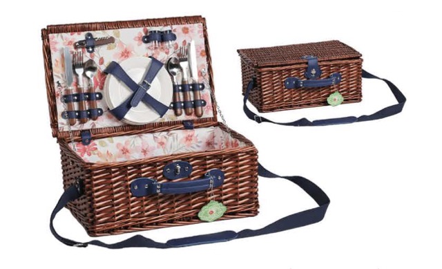 Корзина для пикника ZHIQUAN плетеная Мод. ZQ23-282 на 4 персоны — туристические аксессуары и снаряжение для кемпинга в Алматы, Казахстан