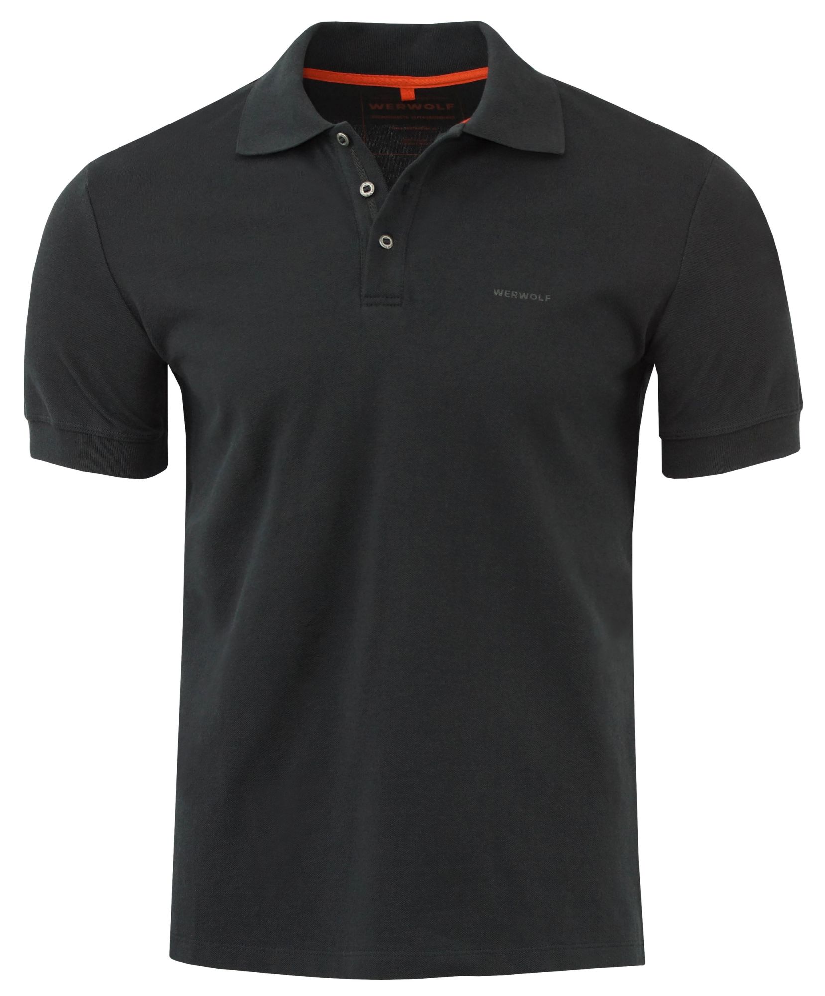 Футболка поло мужская с коротким рукавом. Ткань трикотаж пике (100% хлопок, 250 г/кв.м.). Черный — одежда для охоты, рыбалки, туризма и города | KORGAN.KZ