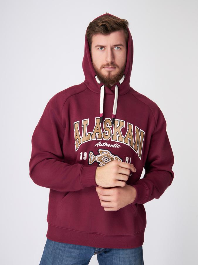 Толстовка Alaskan Promo Hoodie Claret — одежда для охоты, рыбалки, туризма и города | KORGAN.KZ