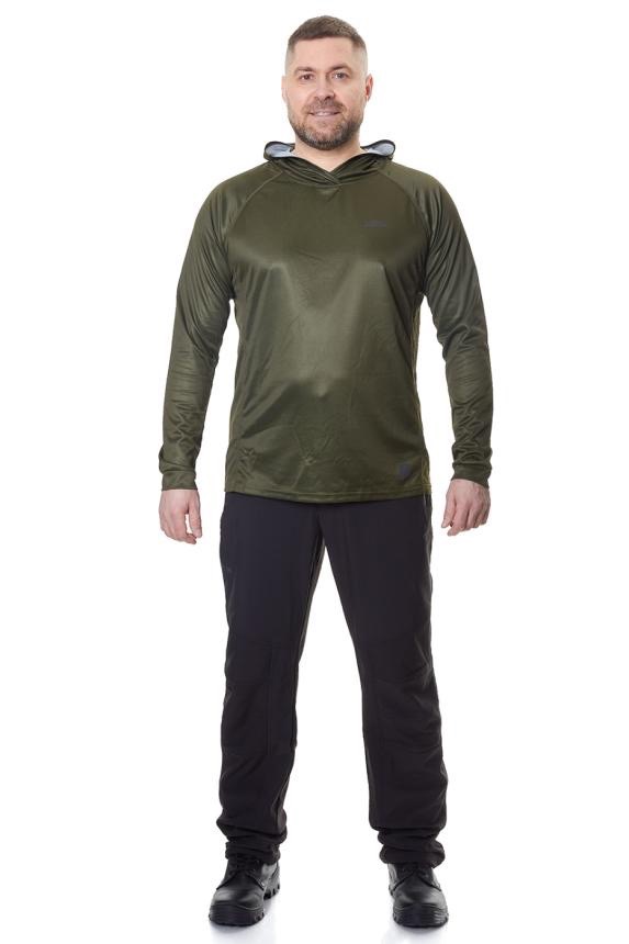 Лонгслив с капюшоном GRAYLING "Sargan" (Сарган) (хаки) GLSH-03KH — одежда для охоты, рыбалки, туризма и города | KORGAN.KZ