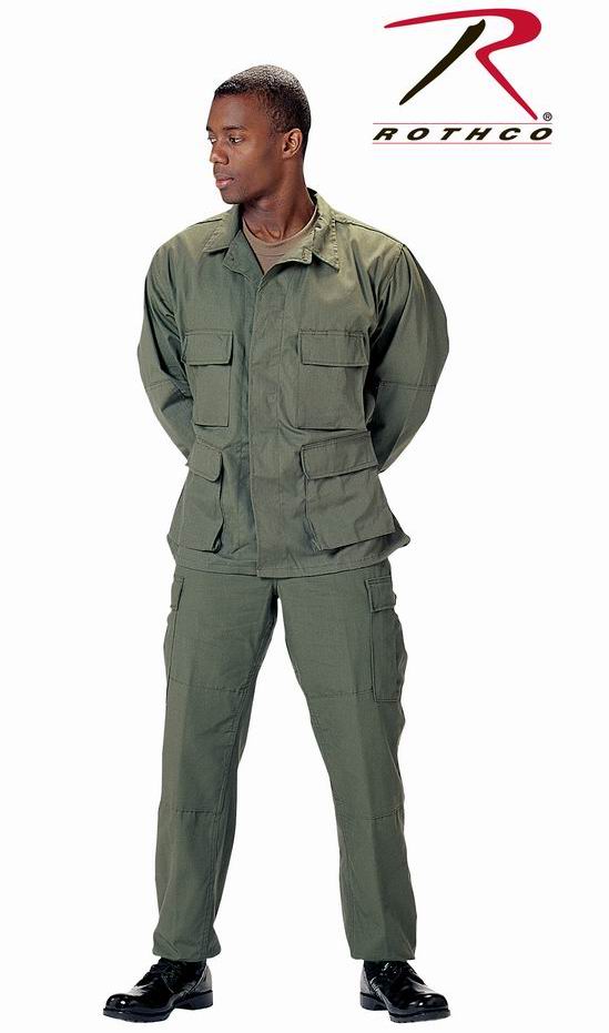 Рубашка ROTHCO Мод. ULTRA FORCE B.D.U. Rip-Stop (O.D.) — одежда для охоты, рыбалки, туризма и города | KORGAN.KZ
