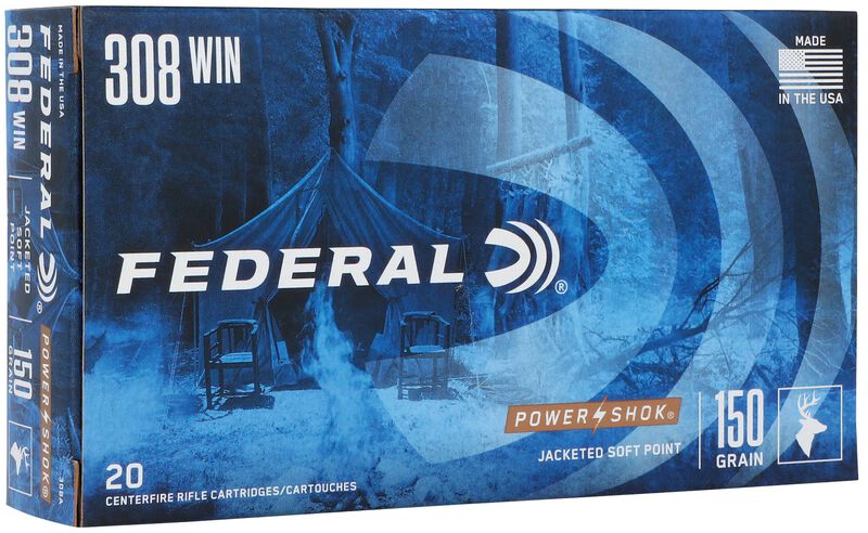 Купить Патрон для нарезного оружия FEDERAL (.308 Win.) POWER-SHOK (SP)(150grs)(9,72г) в Алматы | Казахстан | Корган Центр