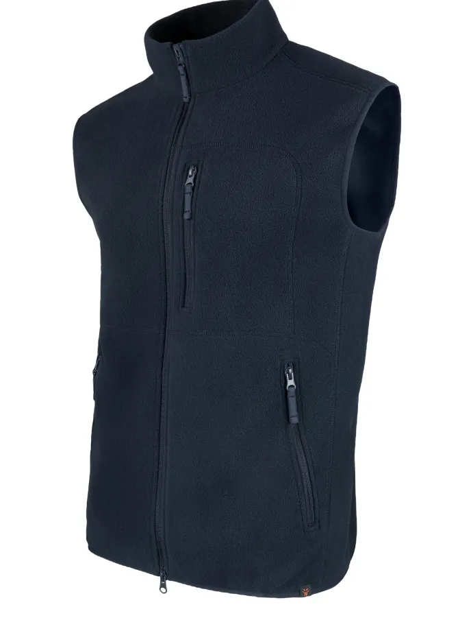 Жилет мужской флисовый .  Ткань флис антипиллинг (100% полиэстер, 302 г/кв.м.) Синий для рыбалки и охоты в Алматы, Казахстан