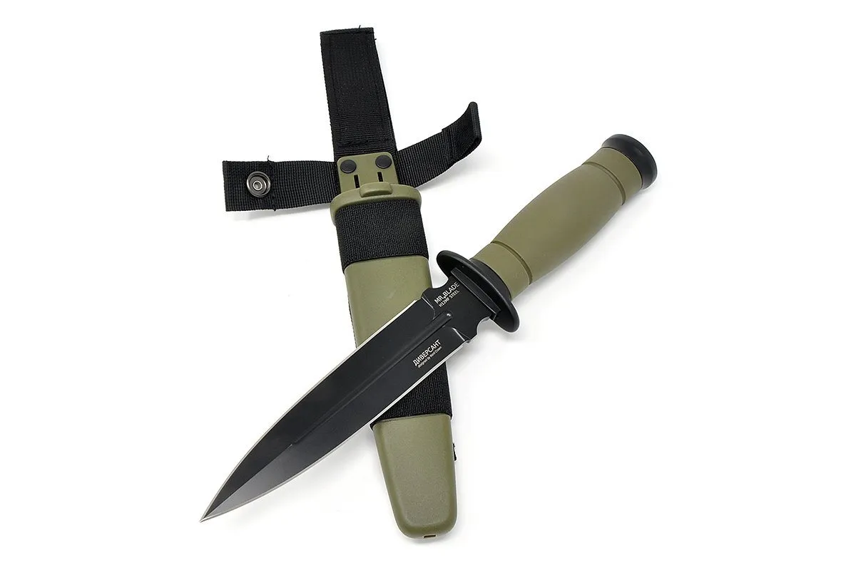 Кинжал "Диверсант" (Saboteur) зеленый  (хол.ор.) для охоты в Алматы, Казахстан