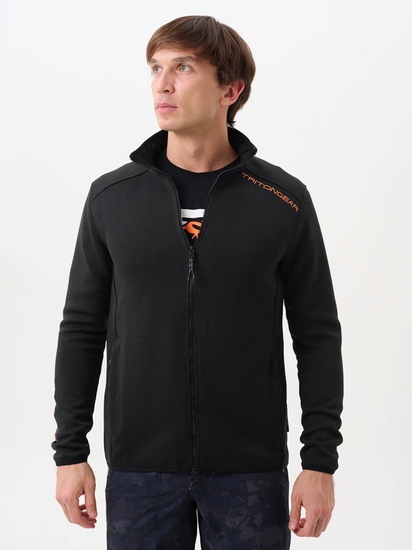 Толстовка TRITON  "KAREL" (тк.флис 350гр.)(черный) — одежда для охоты, рыбалки, туризма и города | KORGAN.KZ