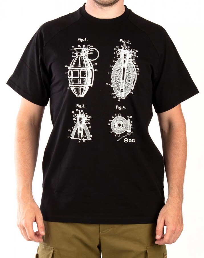 Футболка 7.62 Grenade (Гренейд) (хлопок, черный) — одежда для охоты, рыбалки, туризма и города | KORGAN.KZ