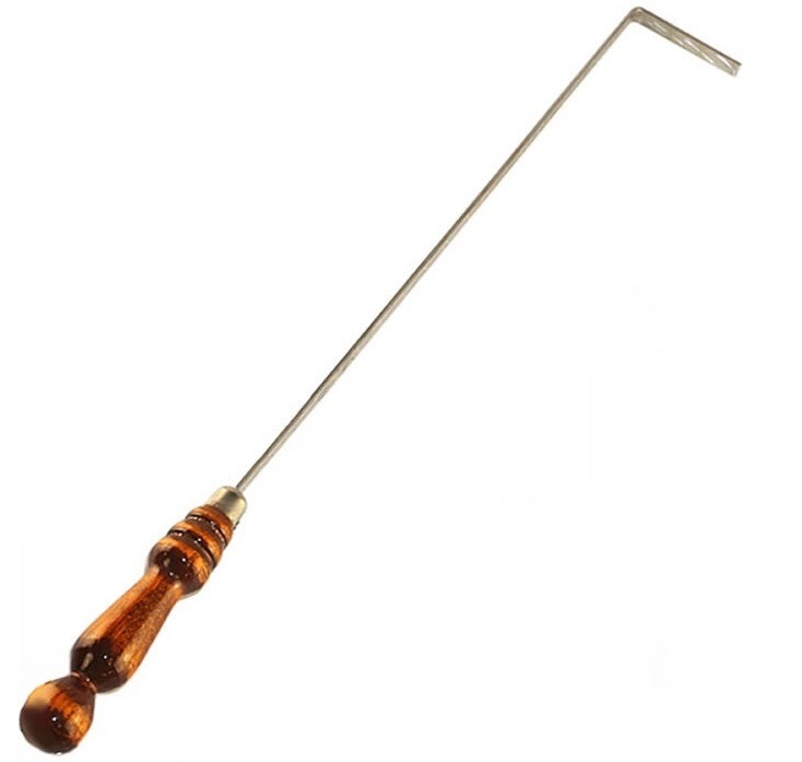 Кочерга с дер. ручкой 50 см — портативный гриль, барбекю или мангал для отдыха на природе в Алматы